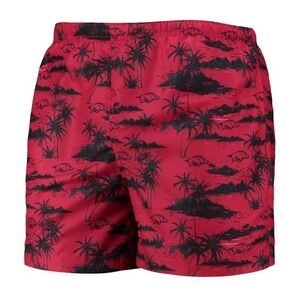 Arkansas Razorbacks Island Palm Swim Trunks - Cardinal - FOCO - Men's Med *NEW*